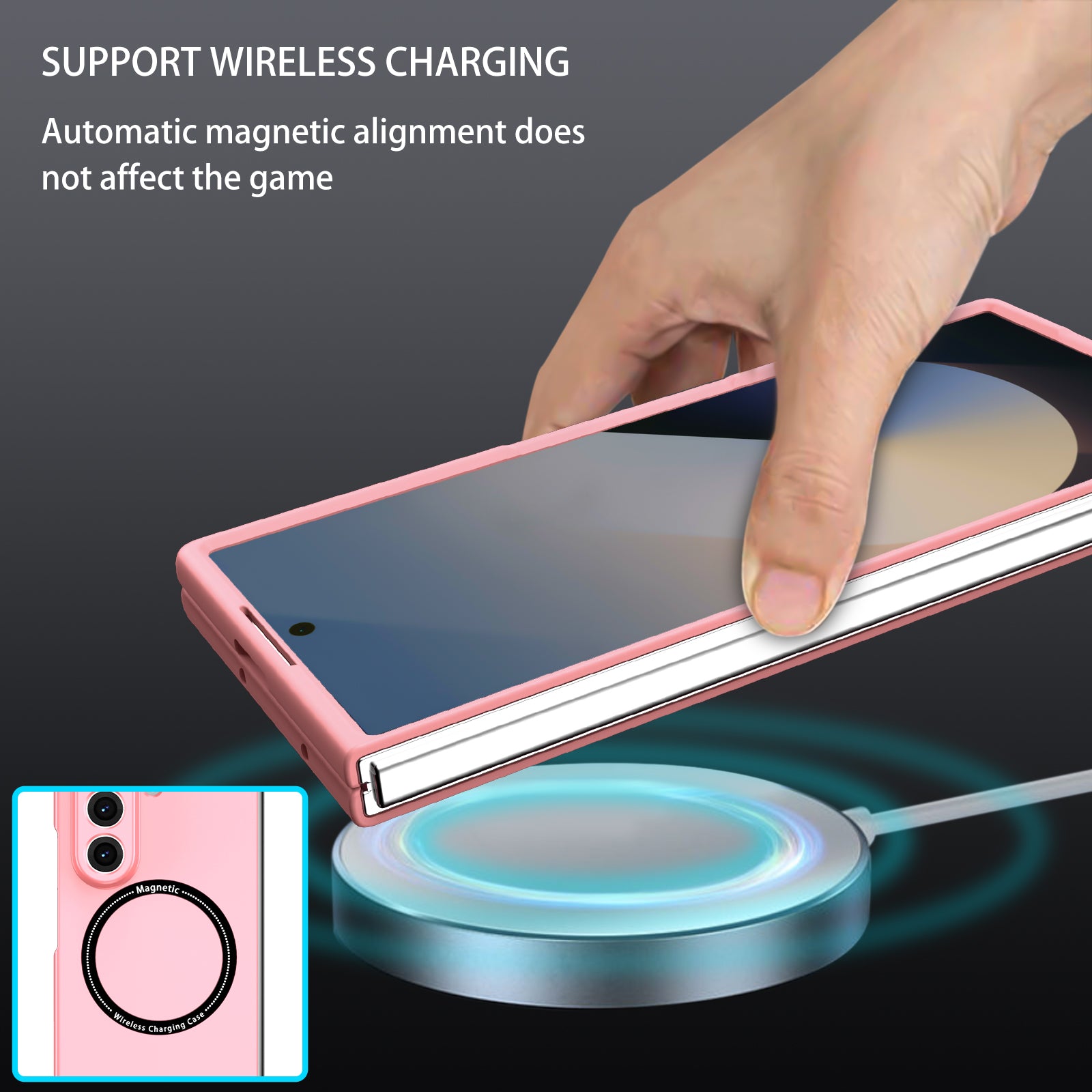 Samsung Galaxy Z Fold 8 Ultra Magnetic Ring Case [Pink]