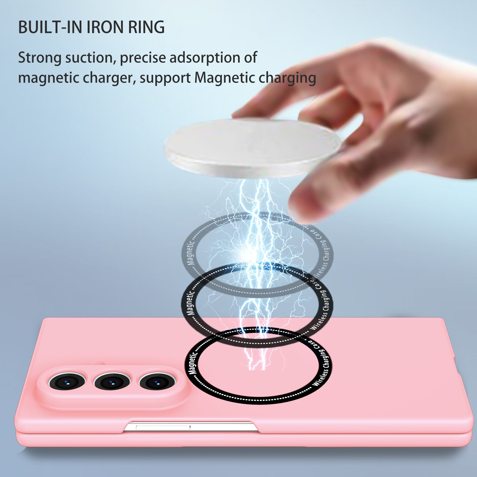 Samsung Galaxy Z Fold 8 Ultra Magnetic Ring Case [Pink]