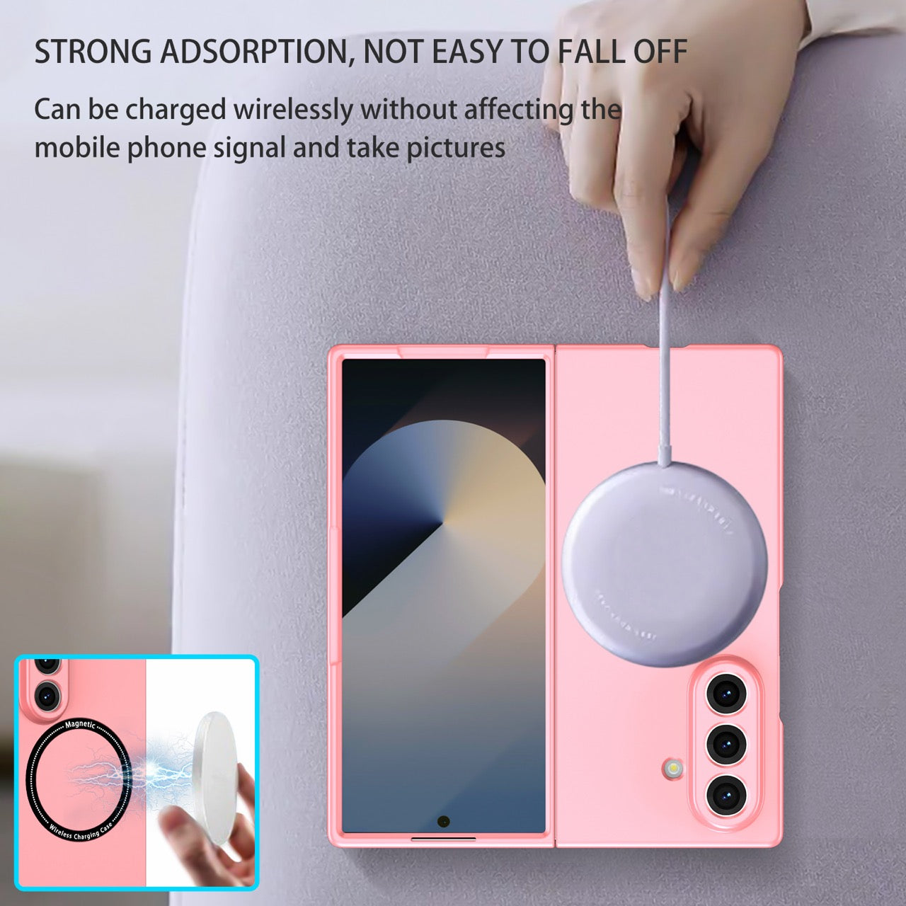 Samsung Galaxy Z Fold 8 Ultra Magnetic Ring Case [Pink]