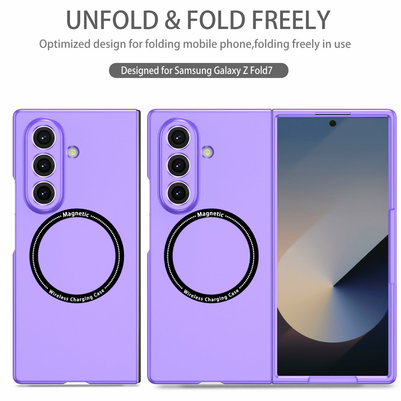 Samsung Galaxy Z Fold 8 Ultra Magnetic Ring Case [Purple]