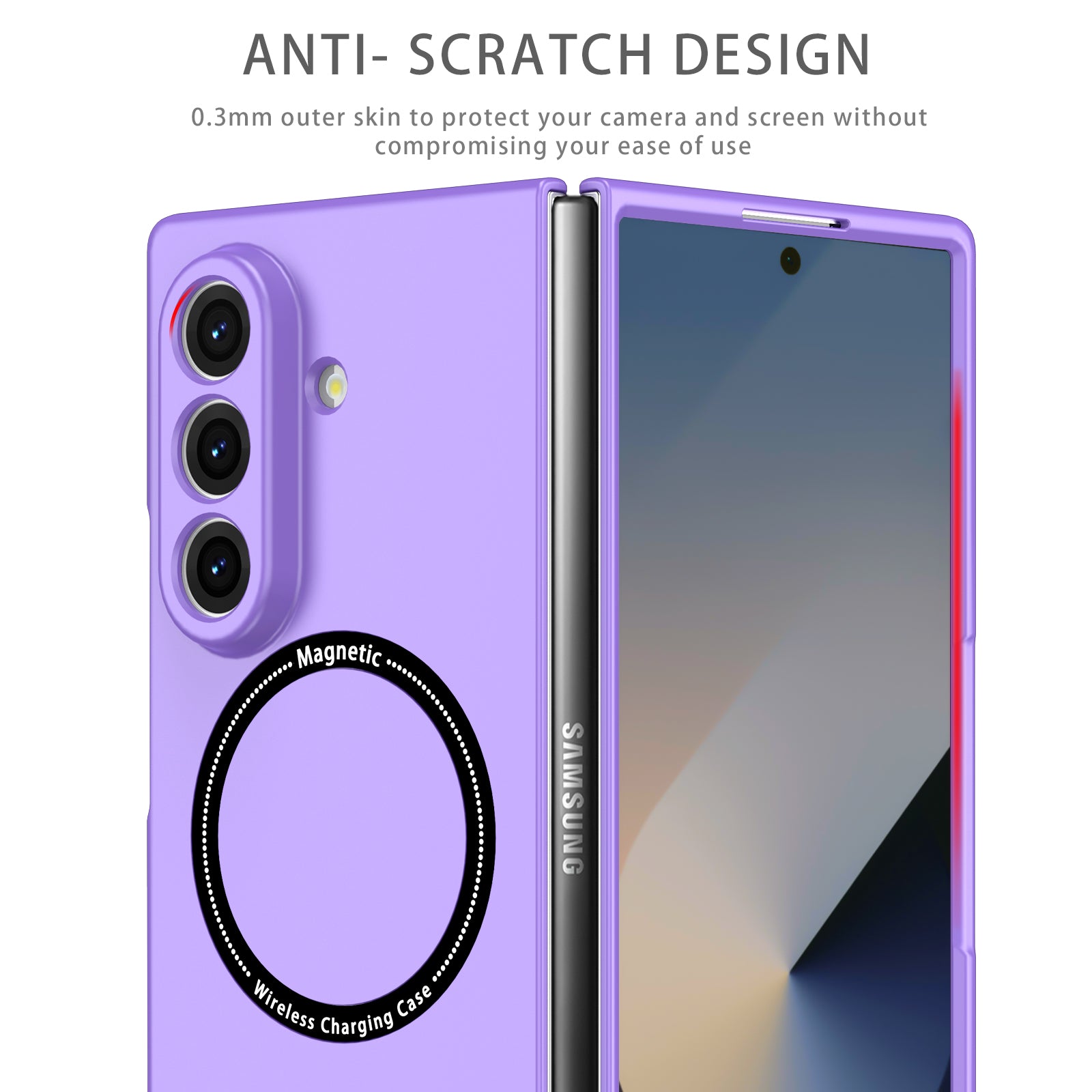 Samsung Galaxy Z Fold 8 Ultra Magnetic Ring Case [Purple]
