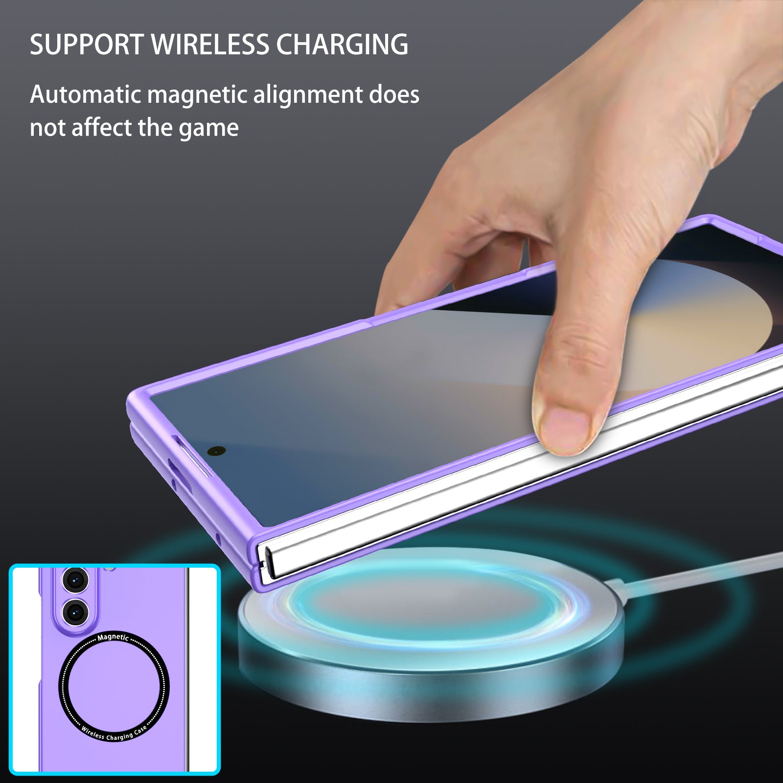 Samsung Galaxy Z Fold 8 Ultra Magnetic Ring Case [Purple]