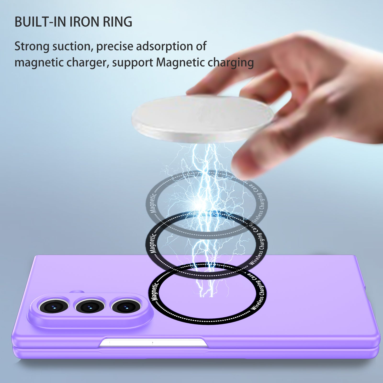 Samsung Galaxy Z Fold 8 Ultra Magnetic Ring Case [Purple]
