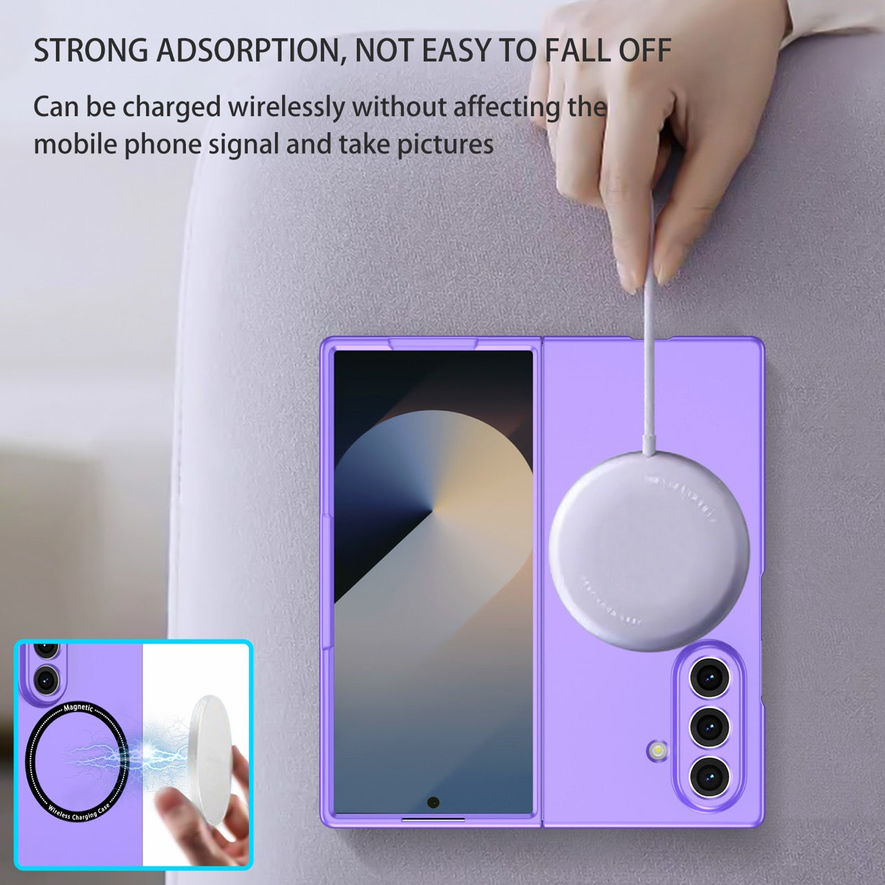 Samsung Galaxy Z Fold 8 Ultra Magnetic Ring Case [Purple]