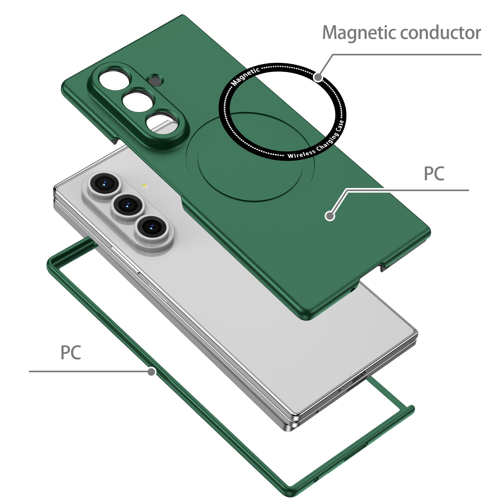 Samsung Galaxy Z Fold 8 Ultra Magnetic Ring Case [Teal]
