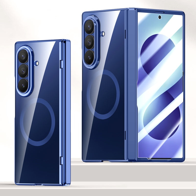 Samsung Galaxy Z Fold 8 Ultra Clear MagSafe Hinge Case with Built-in Tempered Glass [Blue]