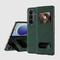 Samsung Galaxy Z Fold 8 Ultra Window Flip Case PU Leather Magnetic Stand Cover - Green - Green