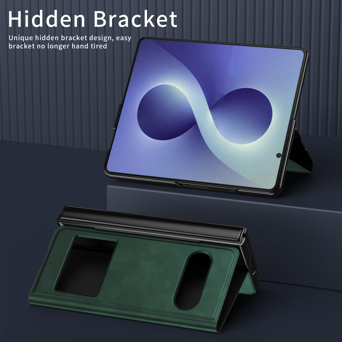 Samsung Galaxy Z Fold 8 Ultra Window Flip Case PU Leather Magnetic Stand Cover - Green