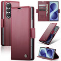 Samsung Galaxy Z Fold 8 Ultra CaseMe Retro Wallet Case [Maroon] - Maroon