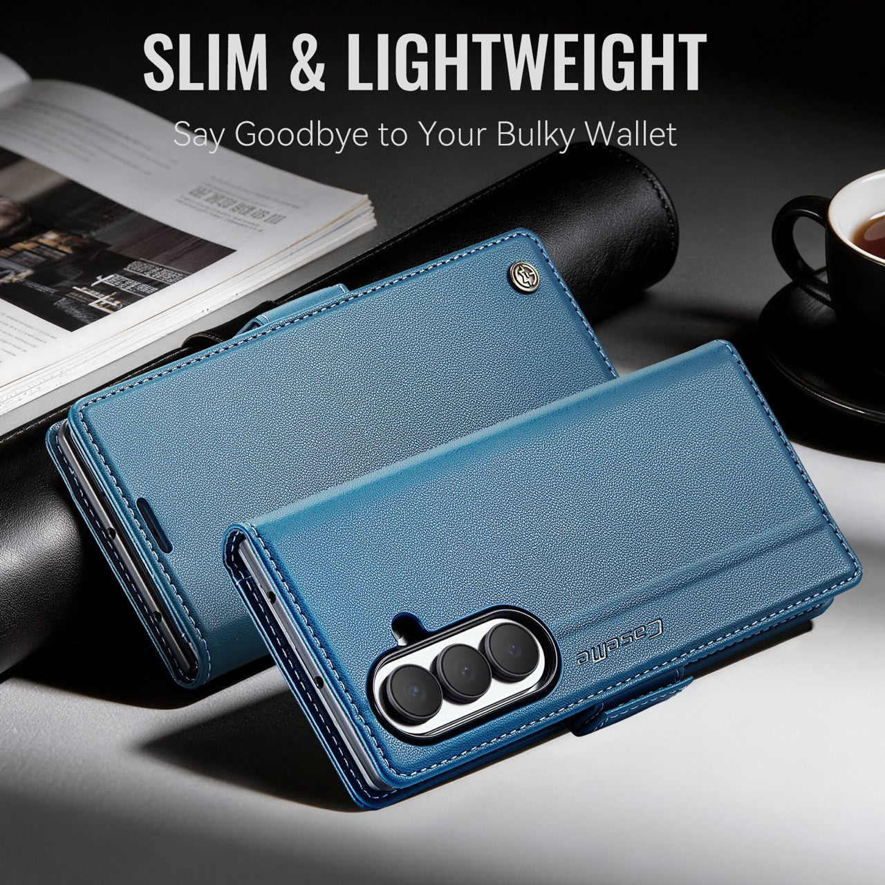 Samsung Galaxy Z Fold 8 Ultra CaseMe Retro Wallet Case [Navy]