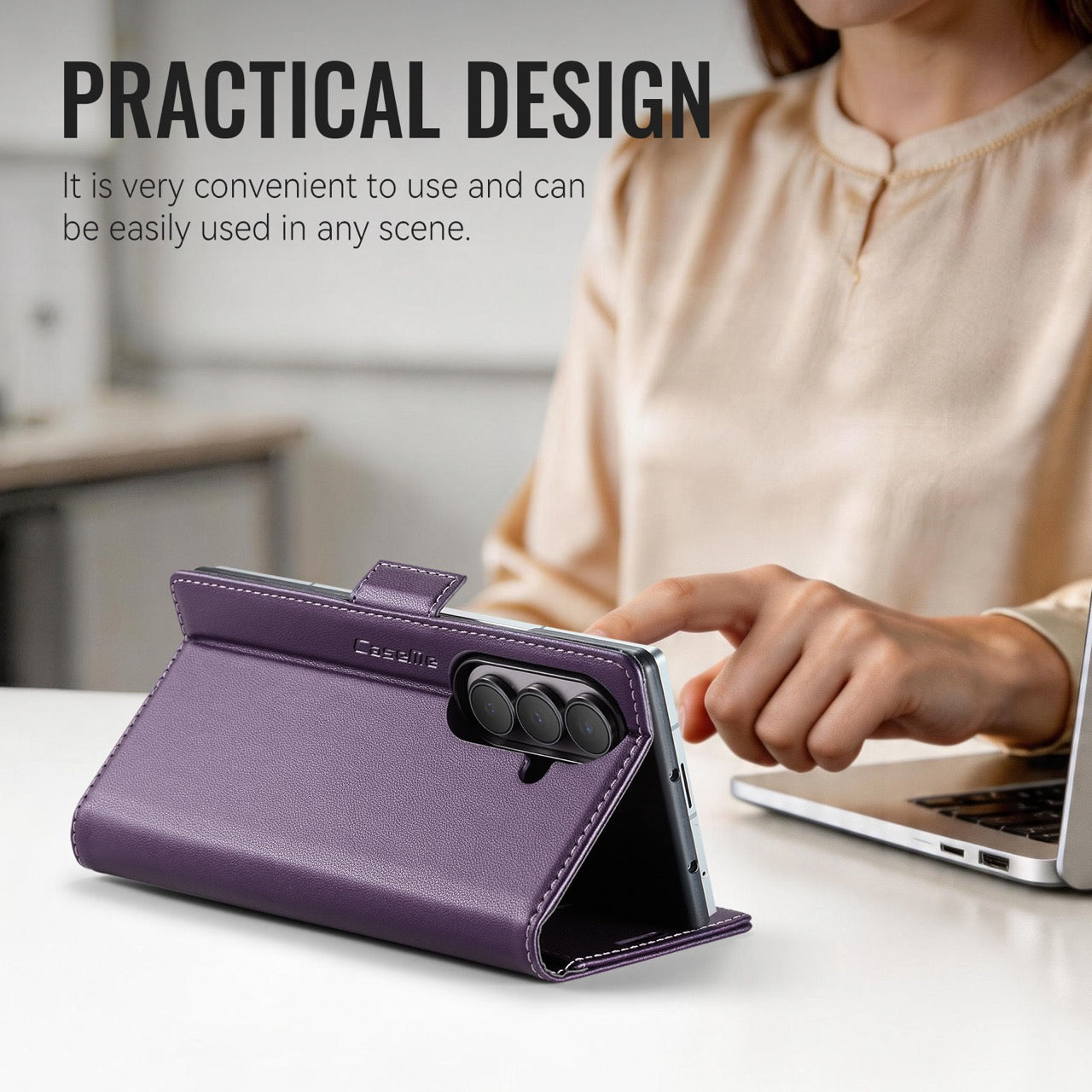 Samsung Galaxy Z Fold 8 Ultra CaseMe Retro Wallet Case [Purple]
