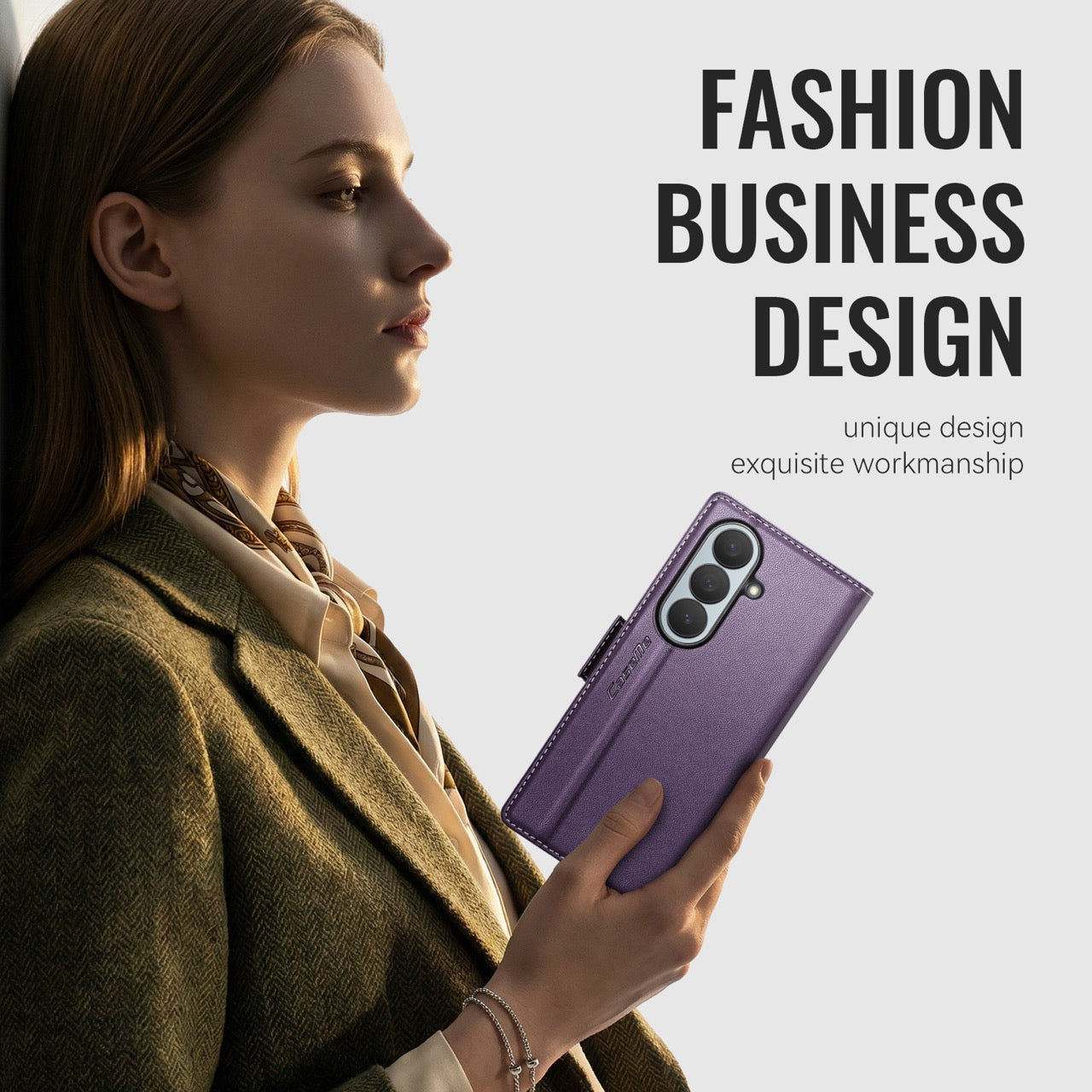 Samsung Galaxy Z Fold 8 Ultra CaseMe Retro Wallet Case [Purple]