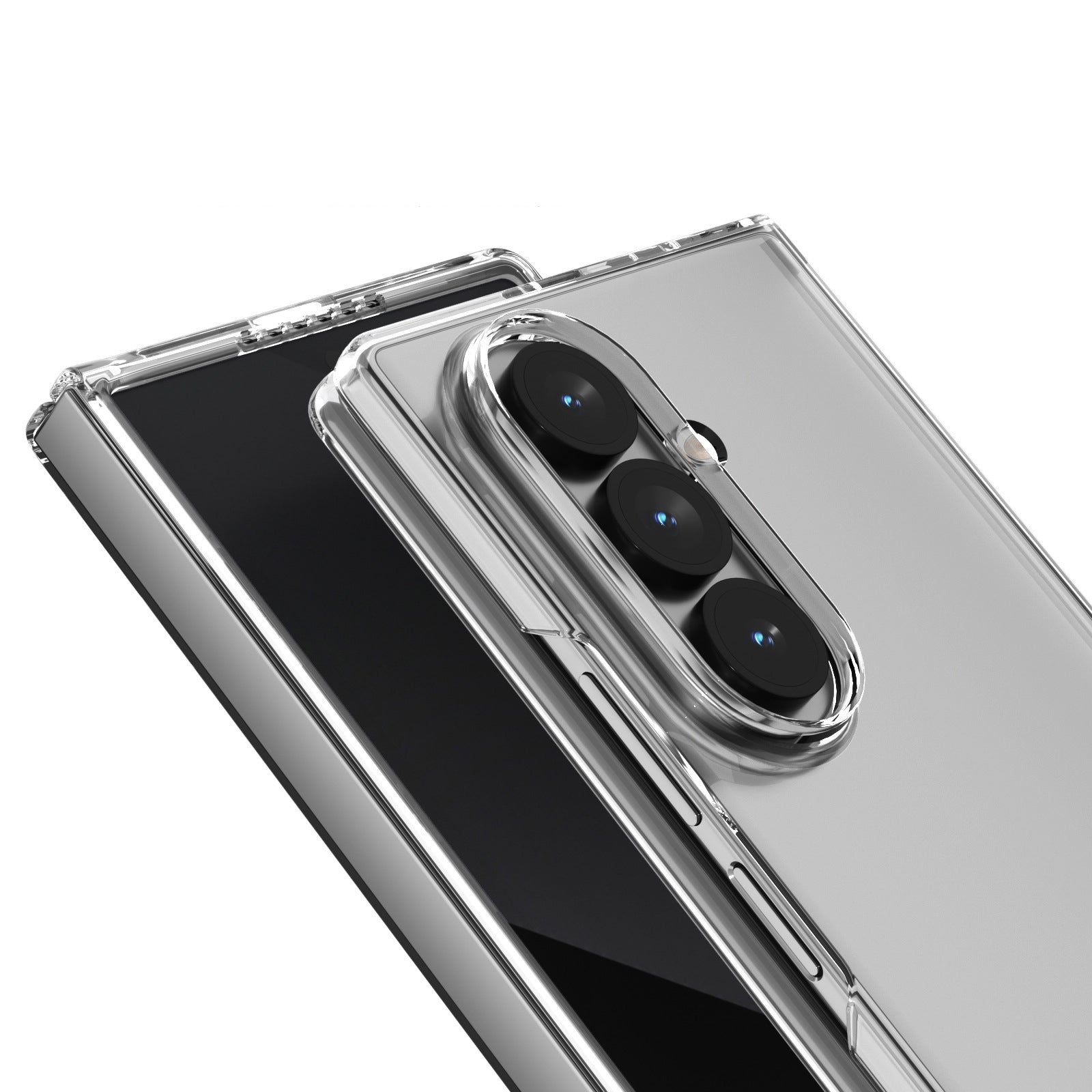 Galaxy Z Fold 7 Clear Crystal Hard PC Case – Ultra Slim Transparent Shell