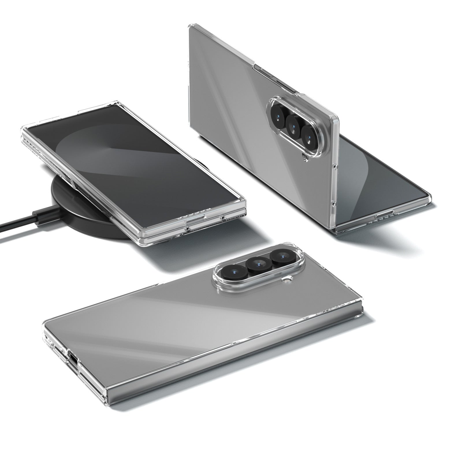 Galaxy Z Fold 7 Clear Crystal Hard PC Case – Ultra Slim Transparent Shell