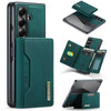 DG.MING Magnetic Business Leather Case for Galaxy Z Fold 7 - with Detachable Wallet [Green] - Green