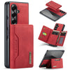 DG.MING Magnetic Business Leather Case for Galaxy Z Fold 7 - with Detachable Wallet [Red] - Red