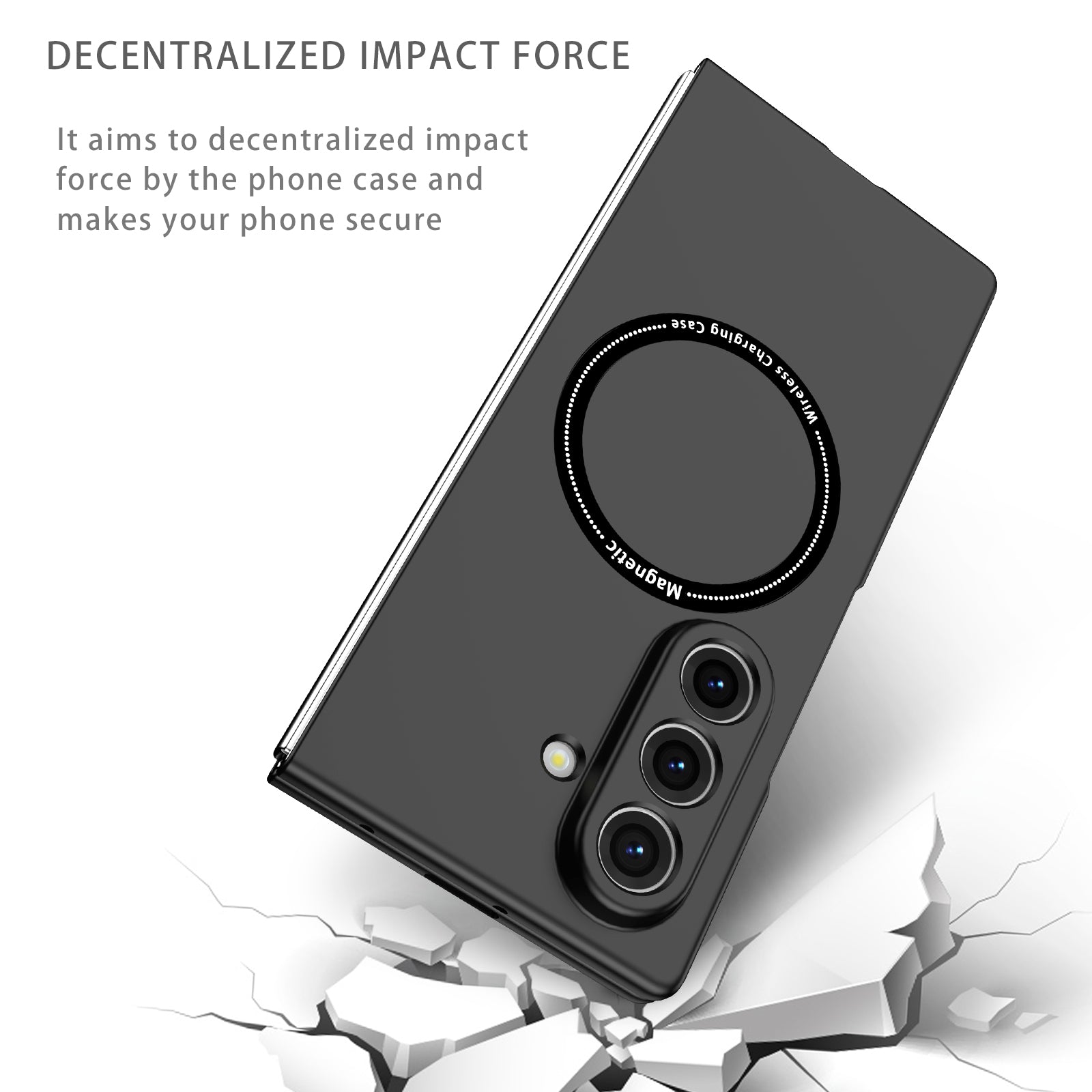 Samsung Galaxy Z Fold 7 Magnetic Ring Case [Black]
