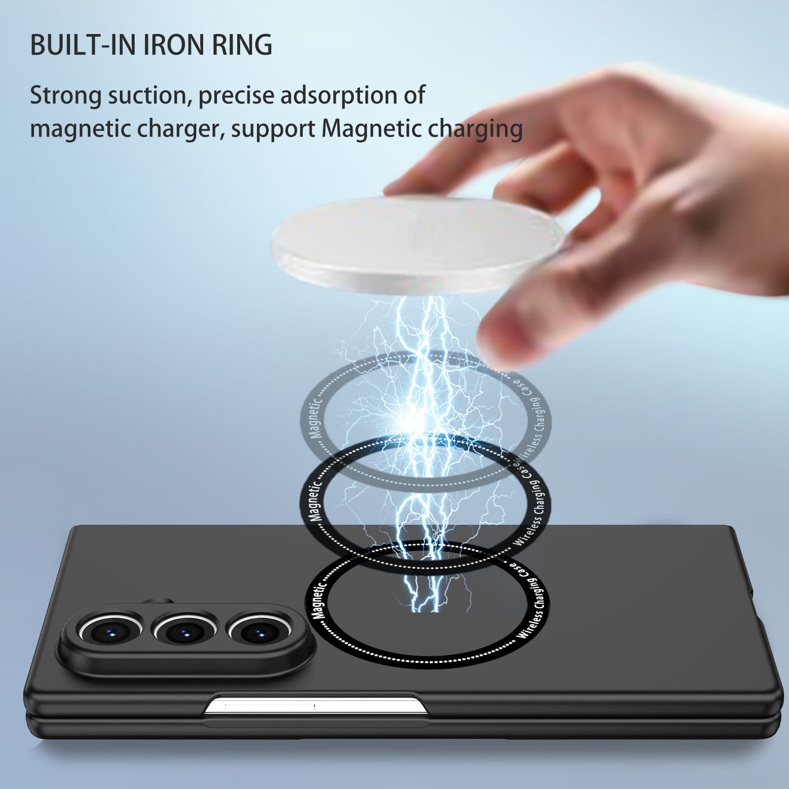 Samsung Galaxy Z Fold 7 Magnetic Ring Case [Black]