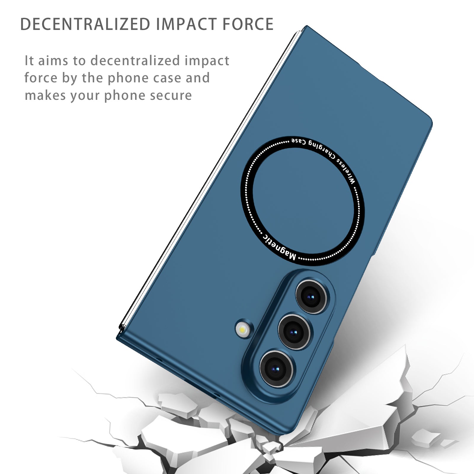Samsung Galaxy Z Fold 7 Magnetic Ring Case [Navy]