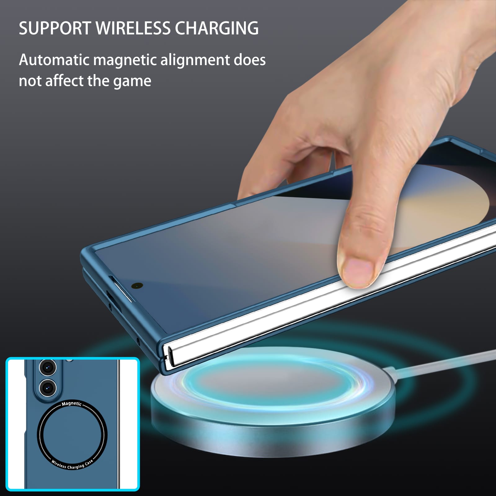 Samsung Galaxy Z Fold 7 Magnetic Ring Case [Navy]