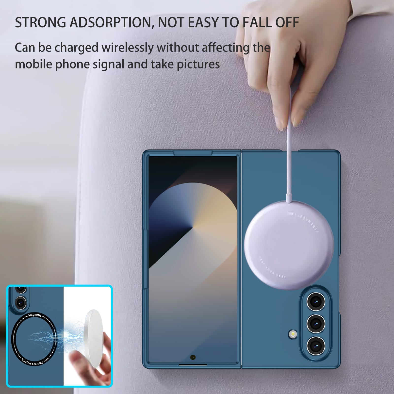 Samsung Galaxy Z Fold 7 Magnetic Ring Case [Navy]