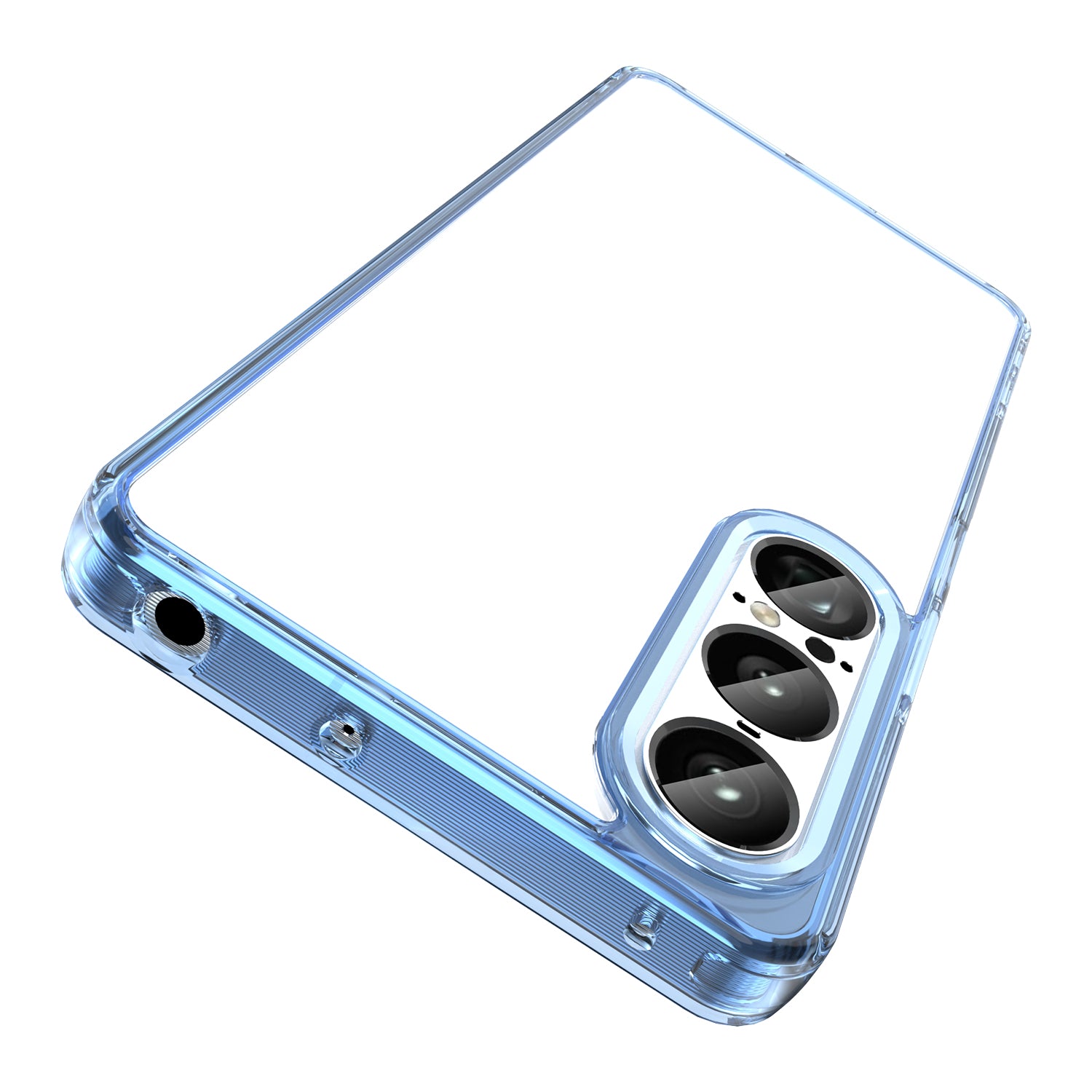 Sony Xperia 1 VII Soft TPU Bumper Case [Clear Blue]