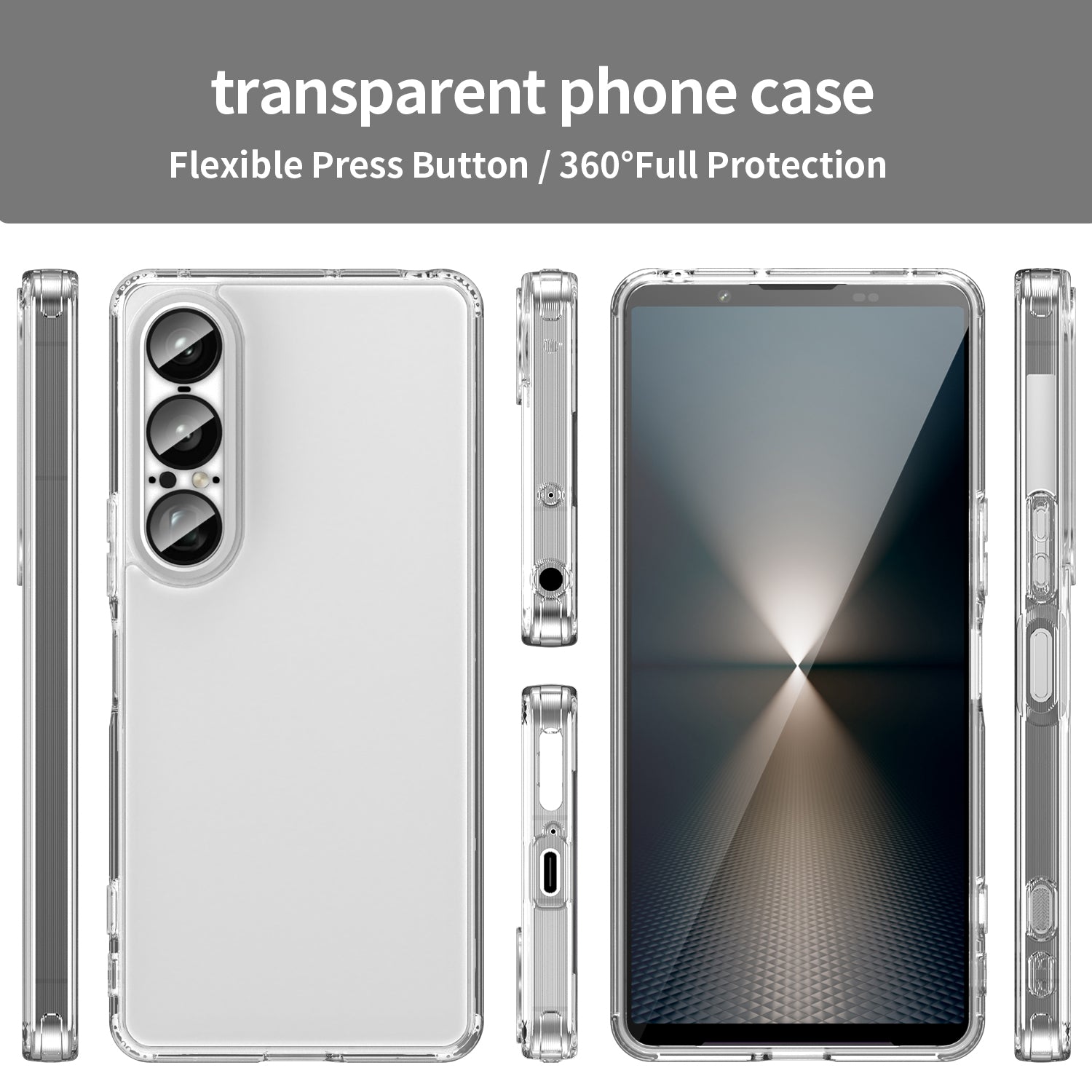 Sony Xperia 1 VII Soft TPU Bumper Case [Clear]