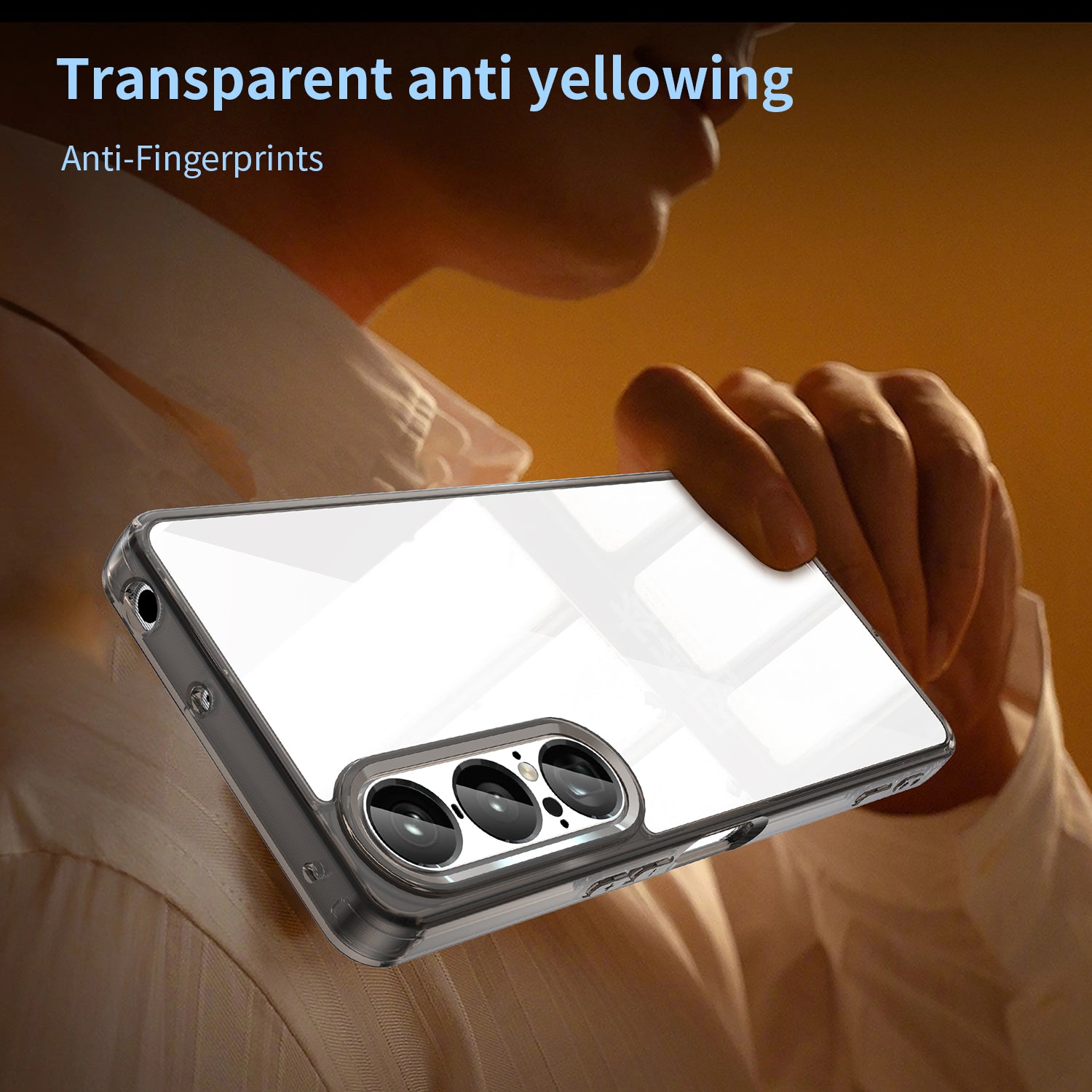 Sony Xperia 1 VII Soft TPU Bumper Case [Clear Grey]