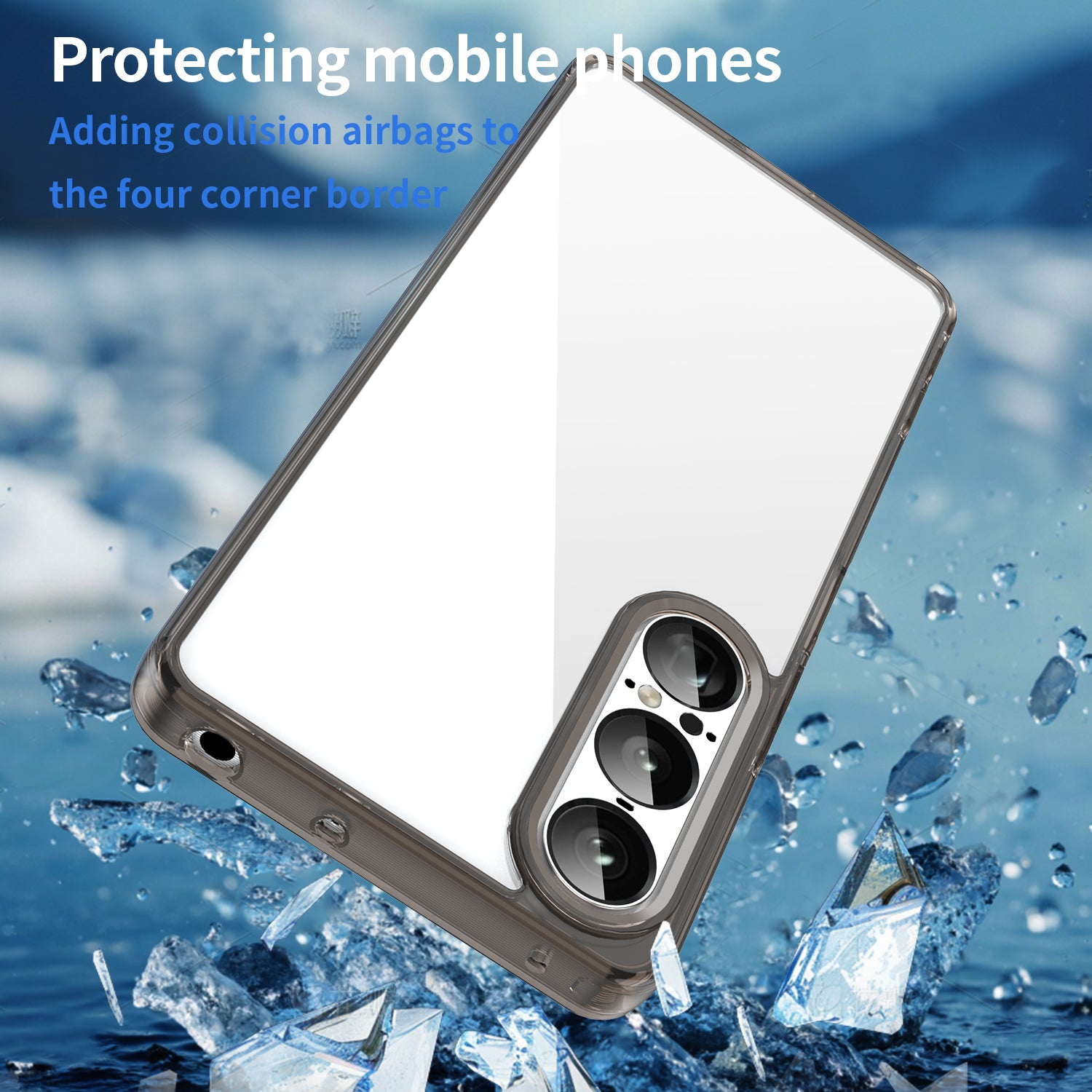 Sony Xperia 1 VII Soft TPU Bumper Case [Clear Grey]