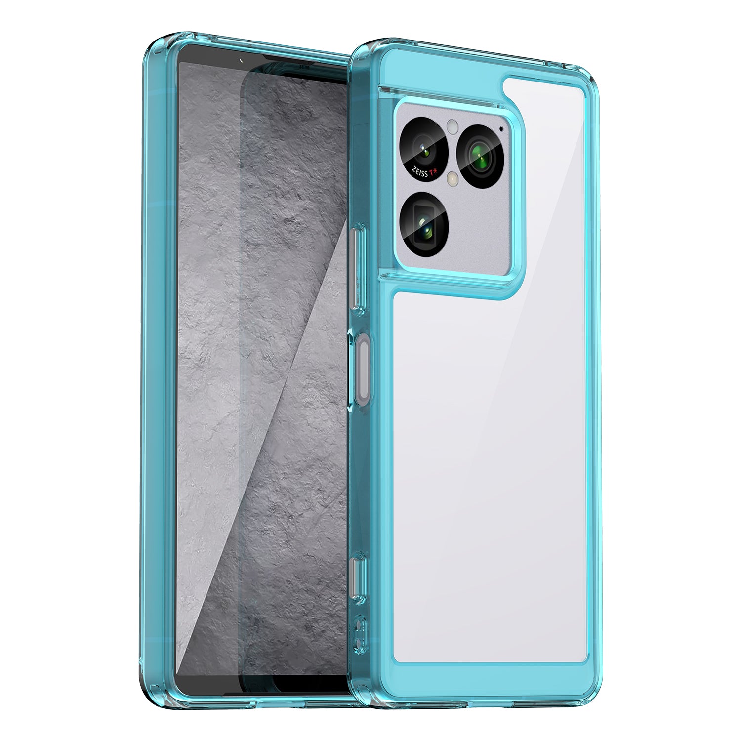 Sony Xperia 1 VIII Soft TPU Bumper Shockproof Cover Case [Clear Blue]