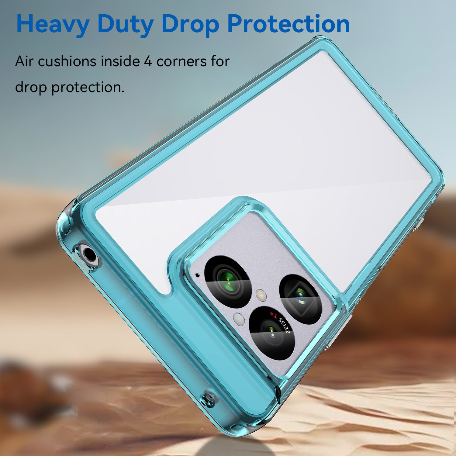 Sony Xperia 1 VIII Soft TPU Bumper Shockproof Cover Case [Clear Blue]