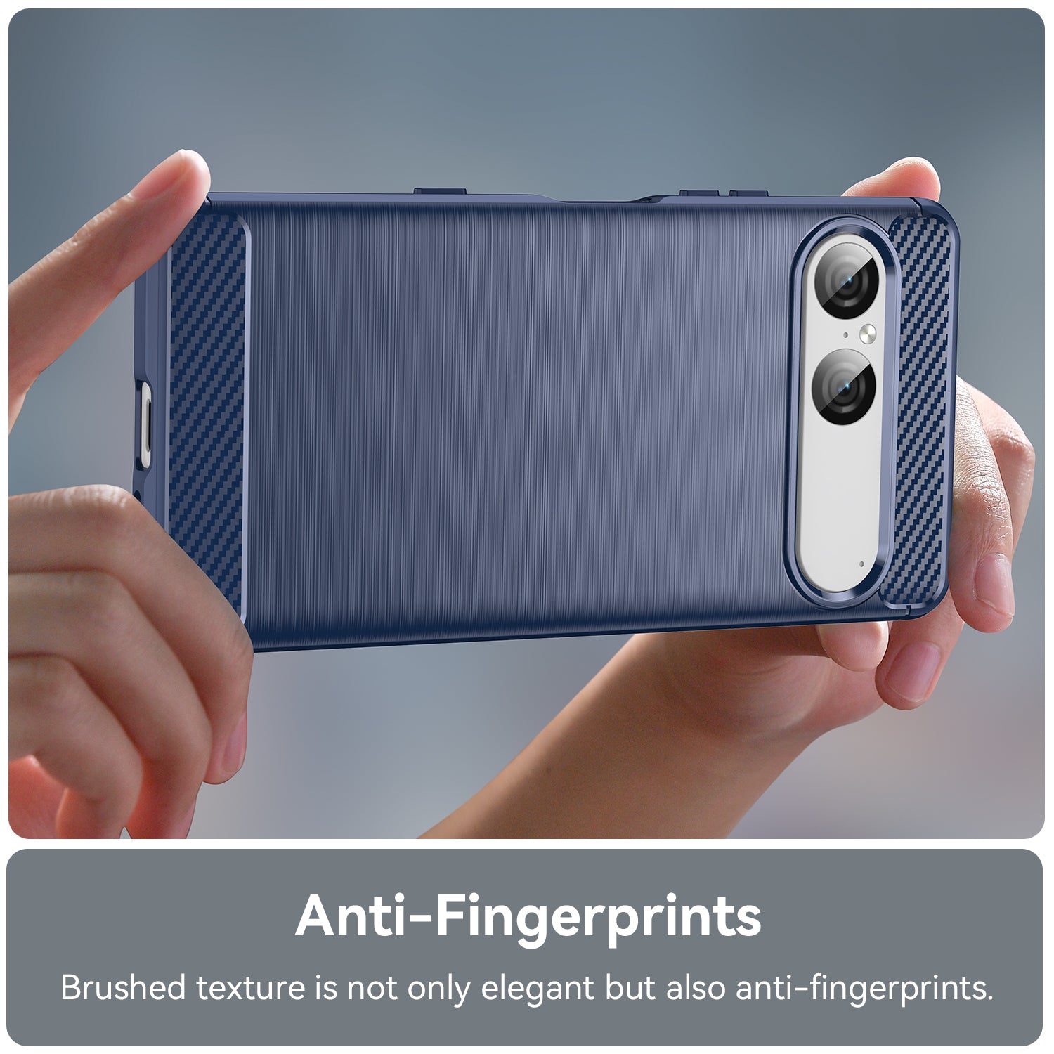 Sony Xperia 10 VII Carbon Fibre Brushed Case [Navy]