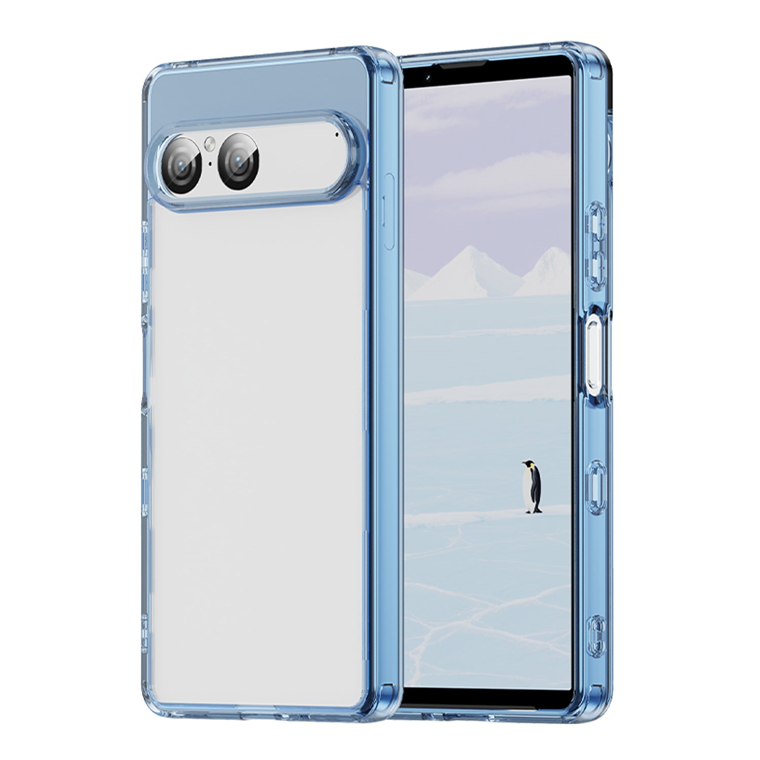Sony Xperia 10 VII Soft TPU Bumper Case [Clear Blue]