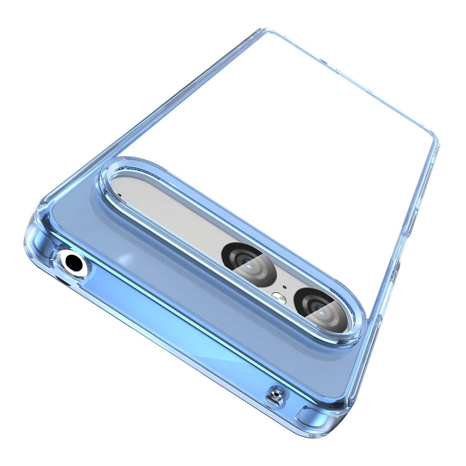 Sony Xperia 10 VII Soft TPU Bumper Case [Clear Blue]