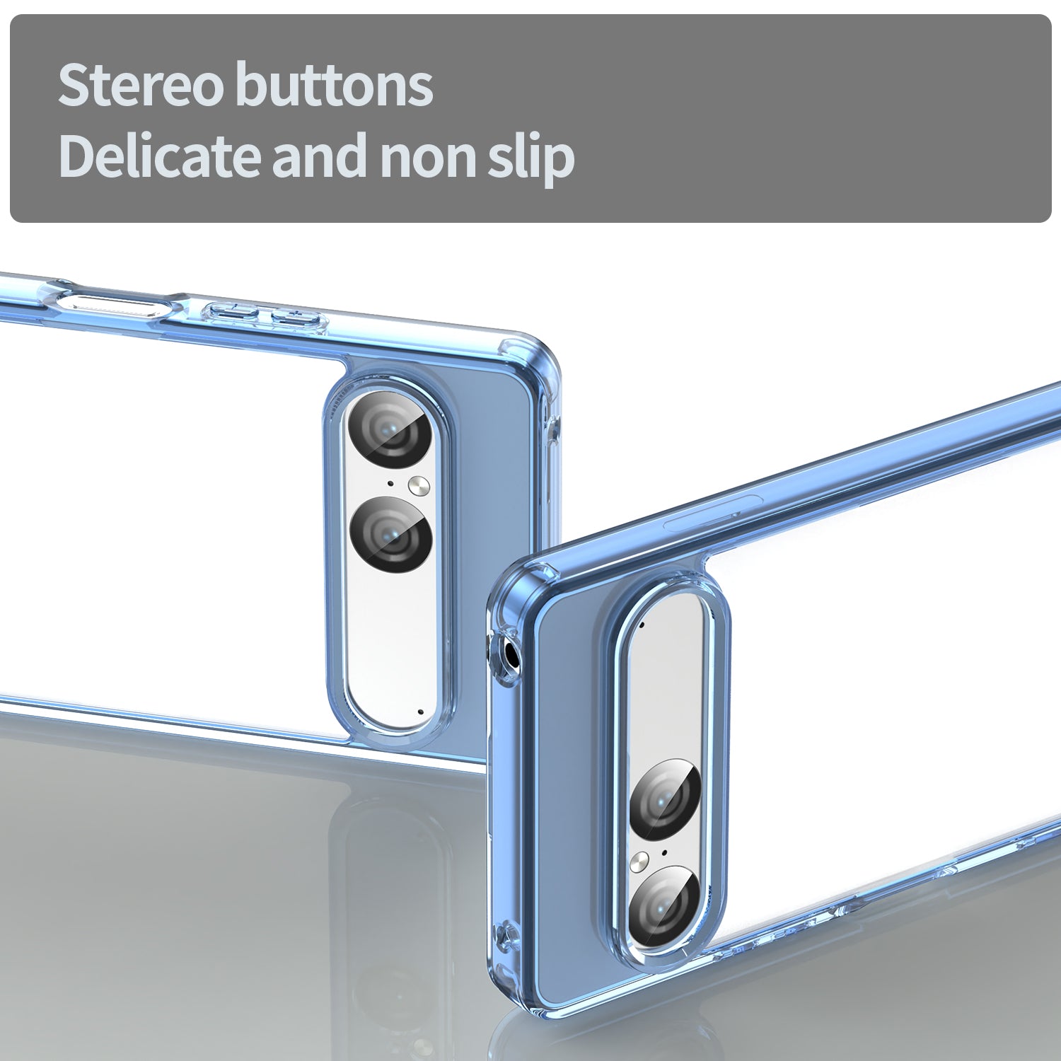 Sony Xperia 10 VII Soft TPU Bumper Case [Clear Blue]