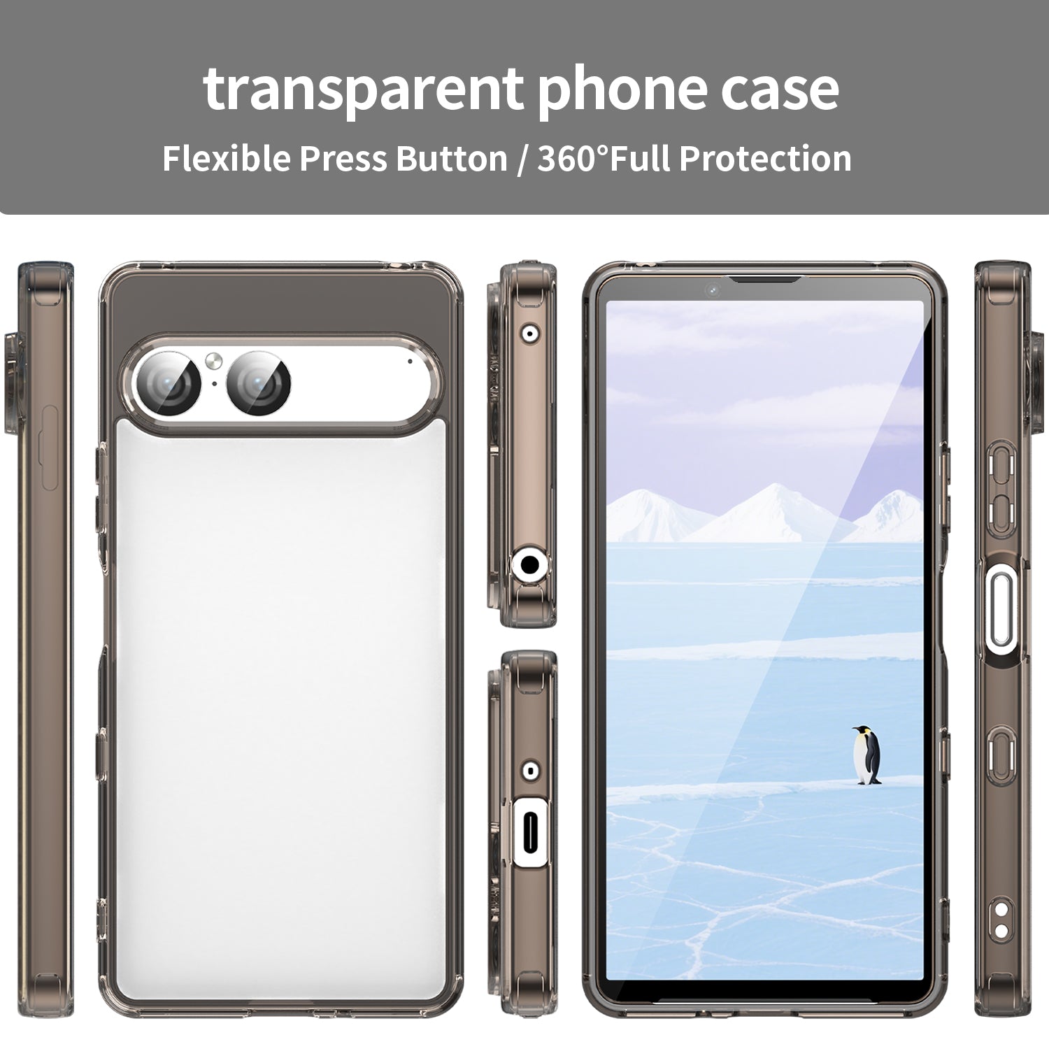 Sony Xperia 10 VII Soft TPU Bumper Case [Clear Grey]