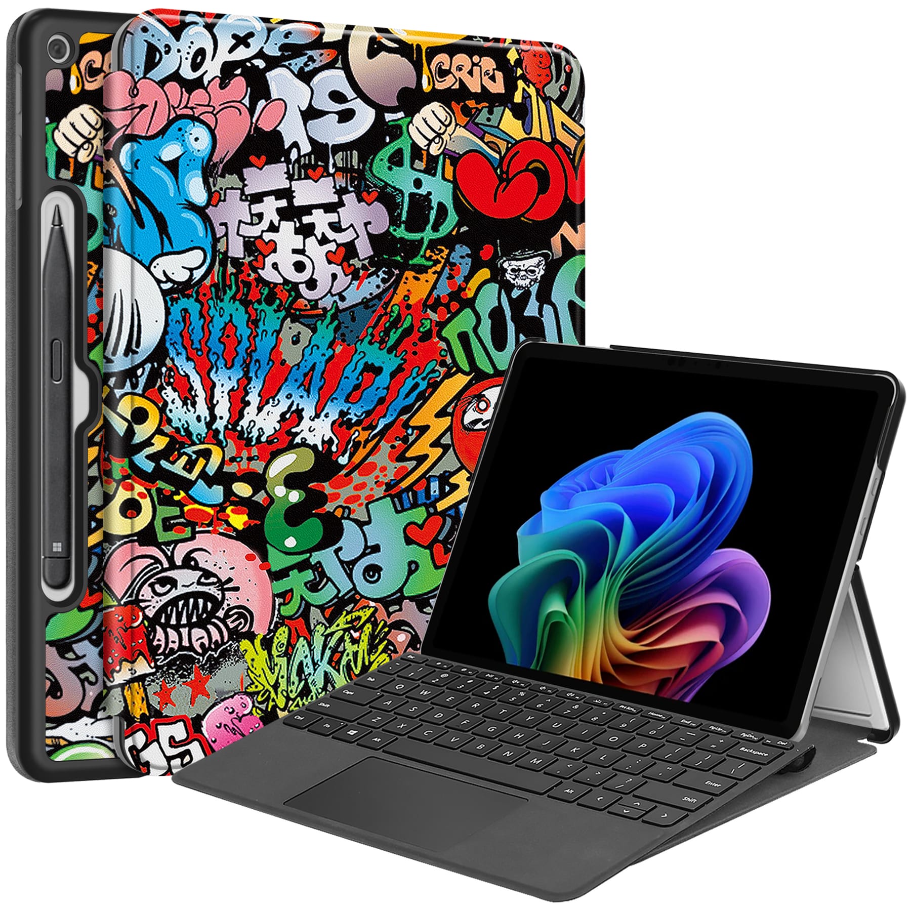Microsoft Surface Pro 12" (1st Ed) Designer Multi-Angle View Case (Graffiti)