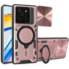 Xiaomi 14T Pro Ring Kickstand Case w/ Camera Cover [Rose Gold] - Rose Gold