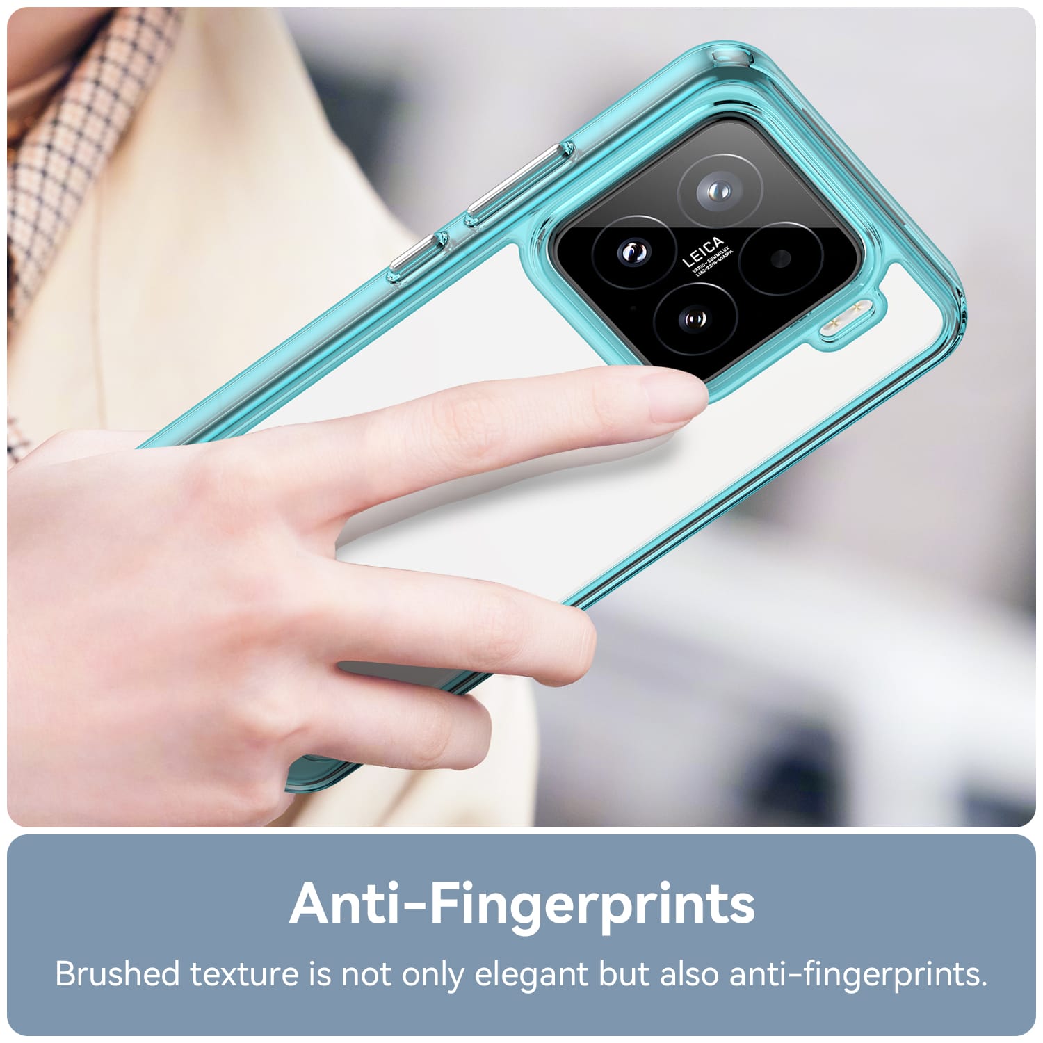 Xiaomi 15 Soft TPU Bumper Case (Clear Blue)
