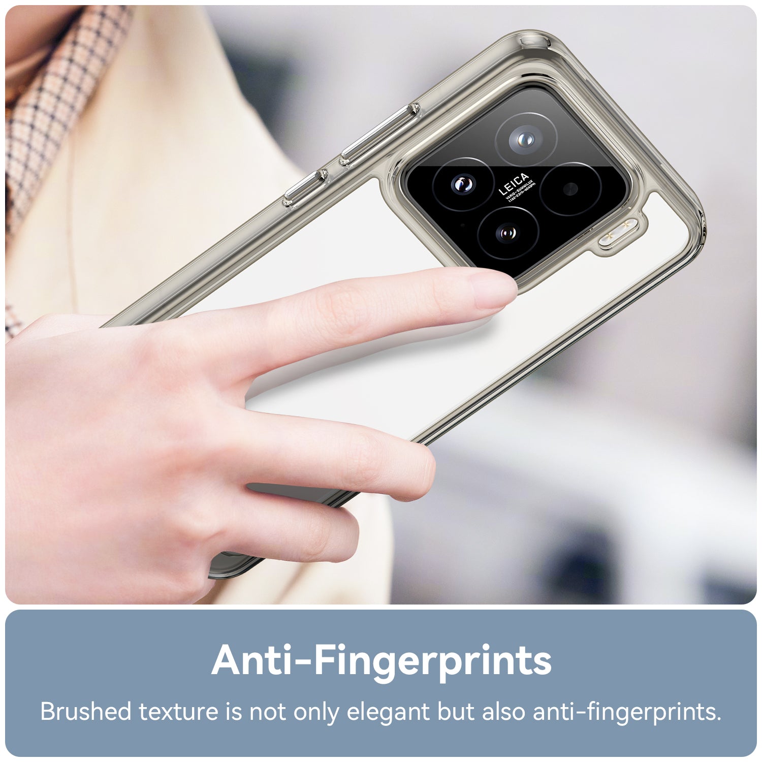 Xiaomi 15 Soft TPU Bumper Case (Clear Grey)