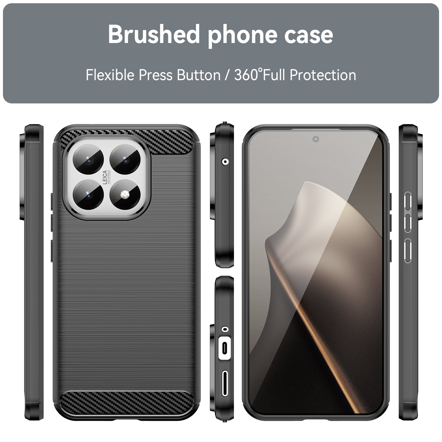 Xiaomi 15T Carbon Fibre Brushed Case [Black]