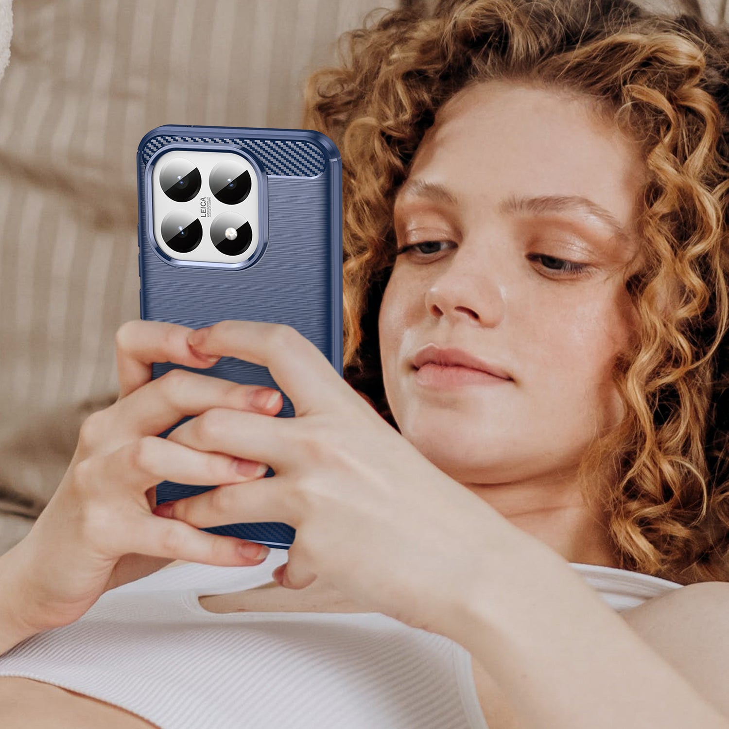 Xiaomi 15T Carbon Fibre Brushed Case [Navy]