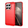 Xiaomi 15T Carbon Fibre TPU Case Slim Shockproof Cover Red - Red