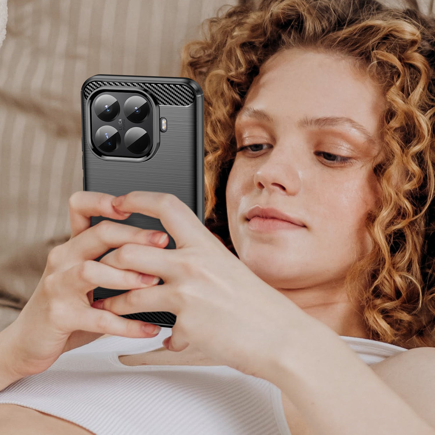 Xiaomi 15T Pro Carbon Fibre Brushed Case [Black]