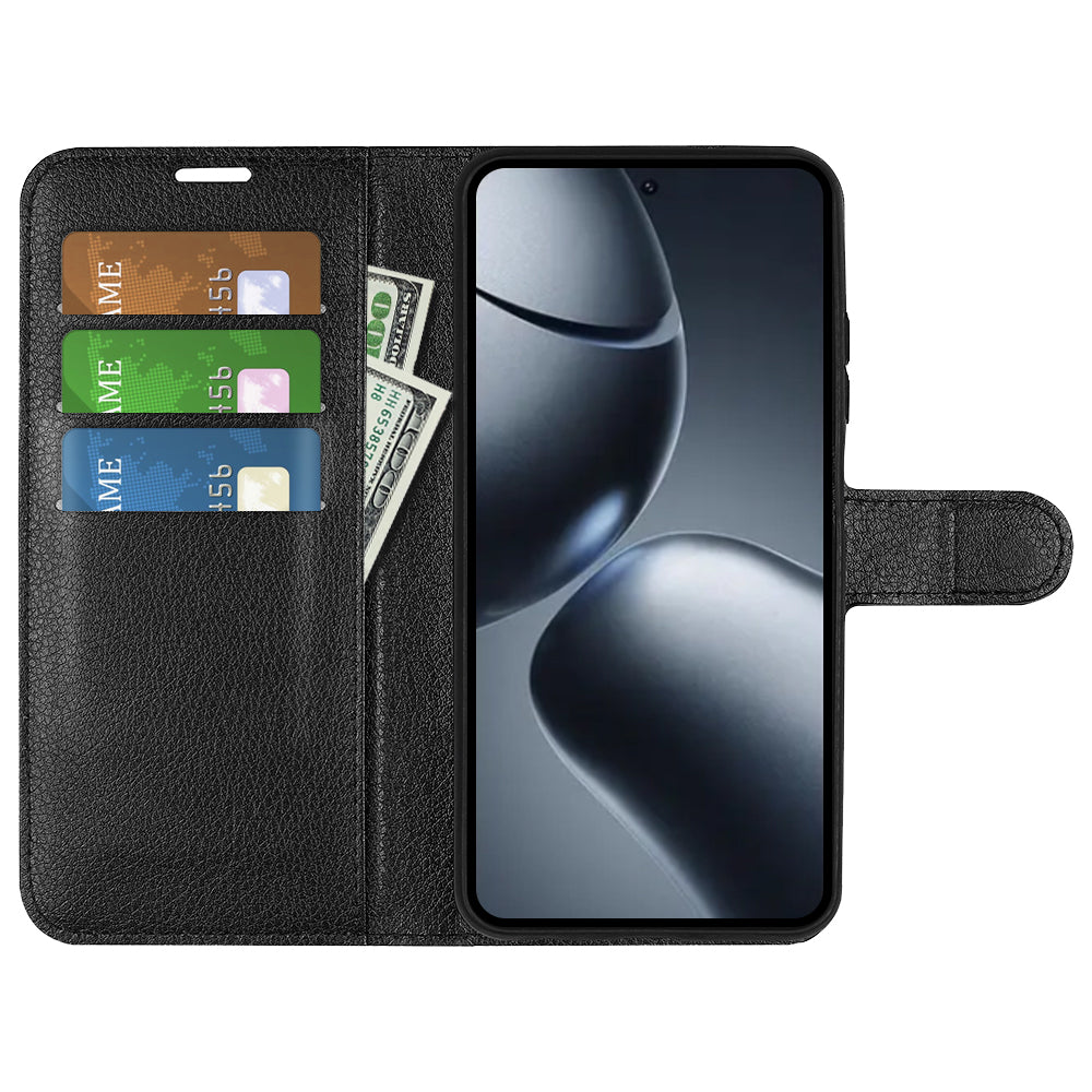 Xiaomi 15T Pro PU Wallet Case [Black]