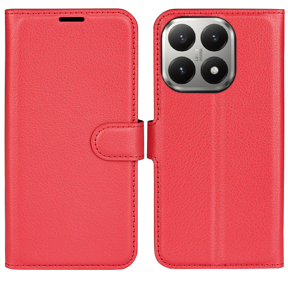 Xiaomi 15T Pro PU Wallet Case [Red]