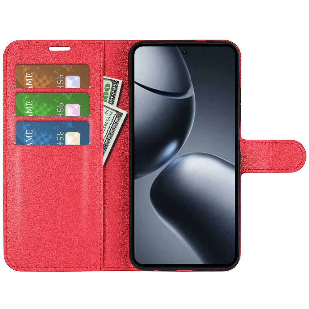 Xiaomi 15T Pro PU Wallet Case [Red]