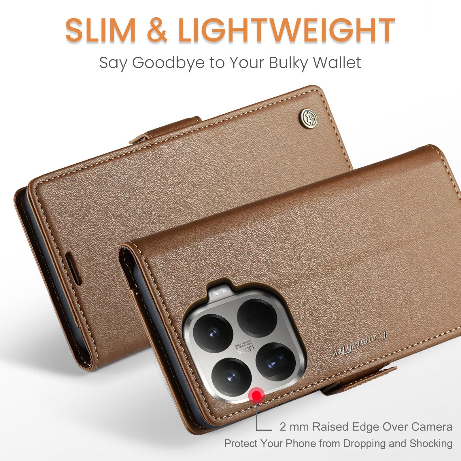 Xiaomi 15T Pro CaseMe Retro Wallet Case [Brown]
