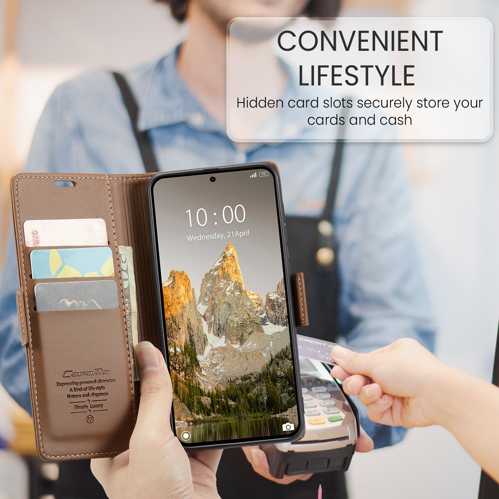 Xiaomi 15T Pro CaseMe Retro Wallet Case [Brown]