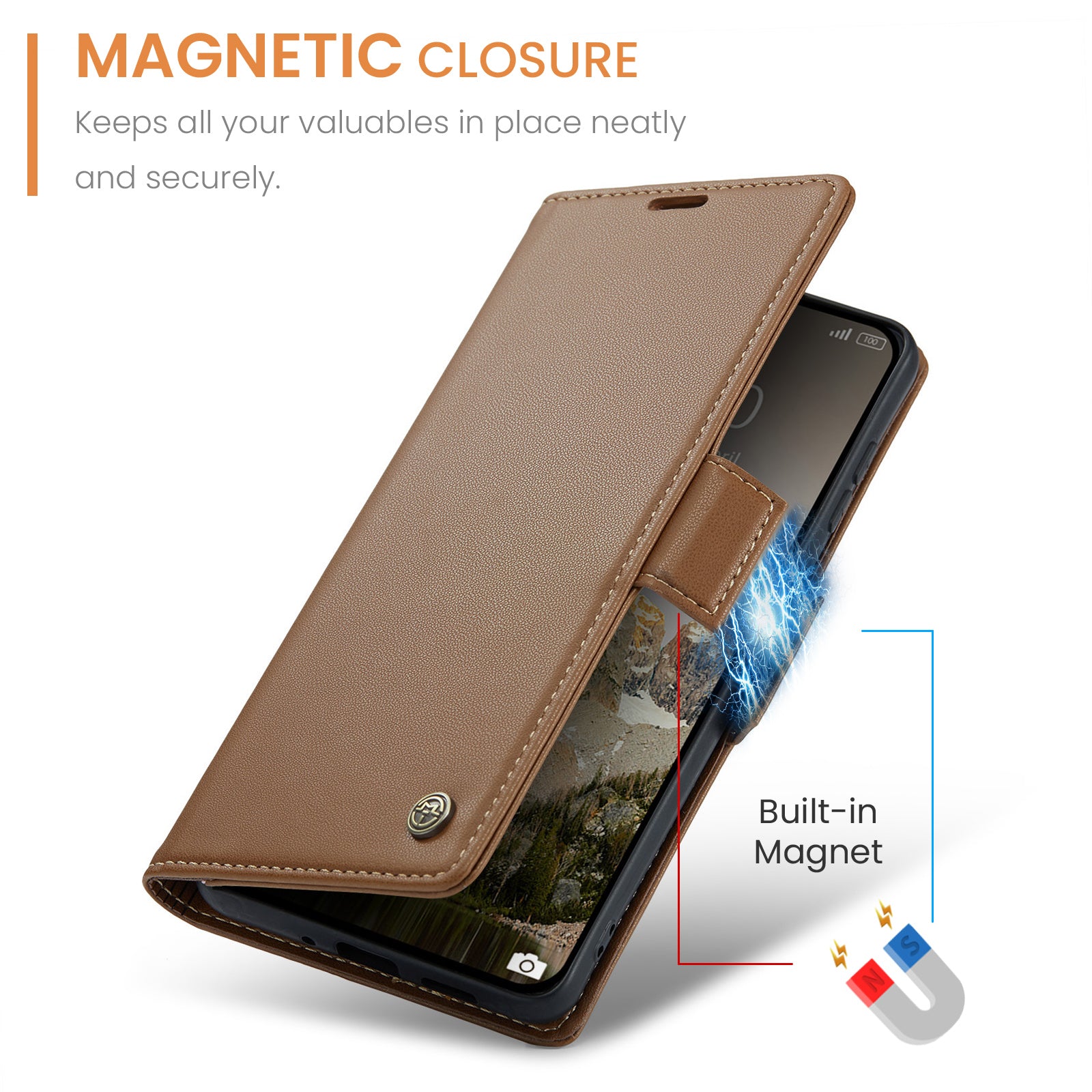 Xiaomi 15T Pro CaseMe Retro Wallet Case [Brown]